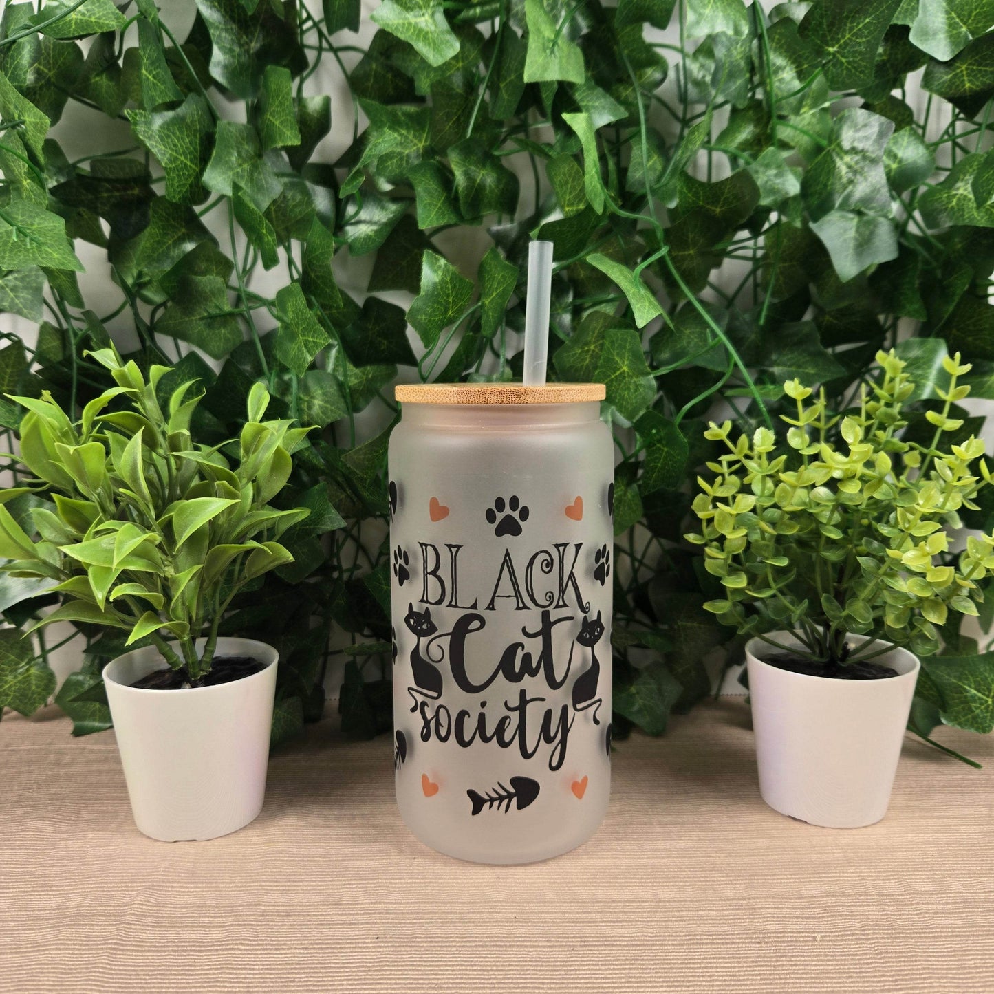 Halloween 16oz Glass Jar Clear or Frosted (Multiple Designs Available)