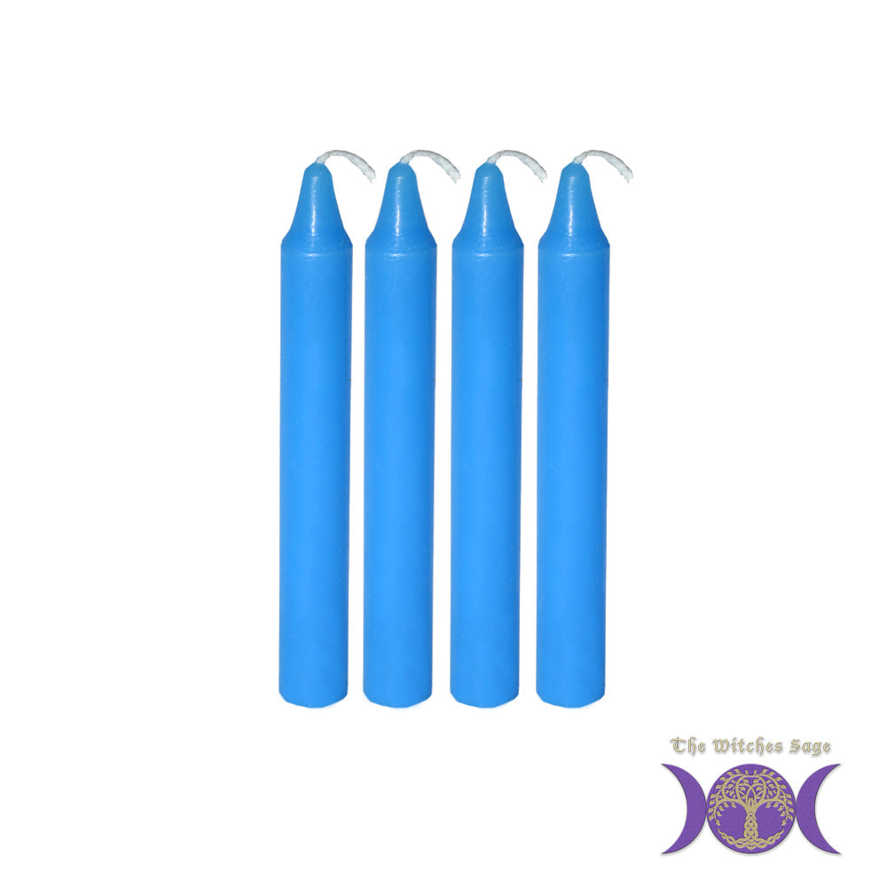Mini Ritual Candle - Lt Blue (Set of 4)