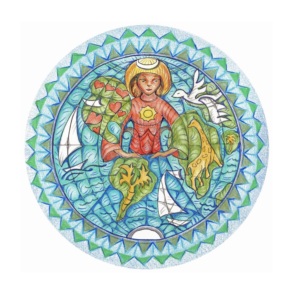 Mother Earth Color Sticker 3"