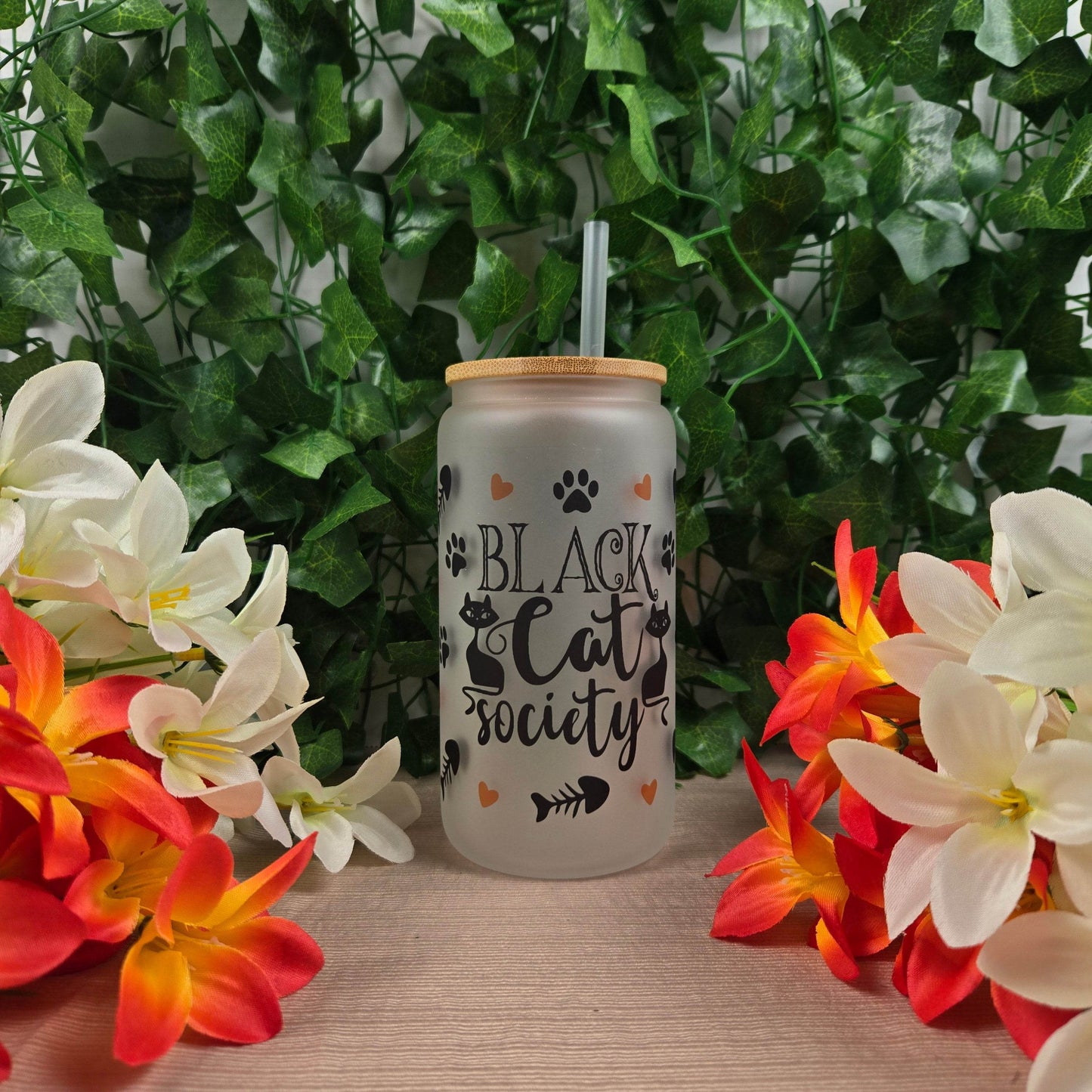 Halloween 16oz Glass Jar Clear or Frosted (Multiple Designs Available)
