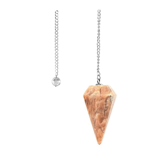 6 sided Pendulum - Red Moonstone