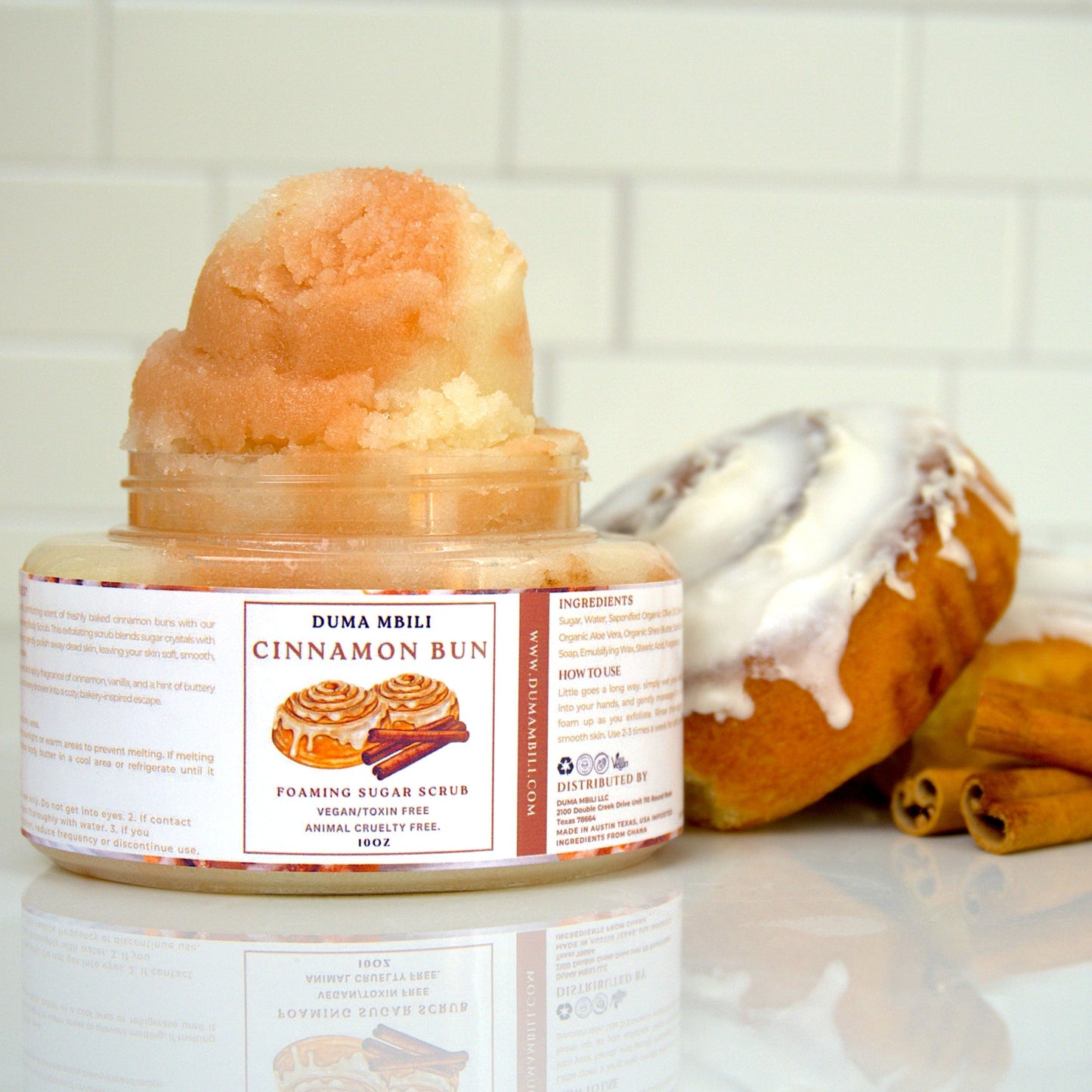 Cinnamon Bun Foaming Sugar Scrub