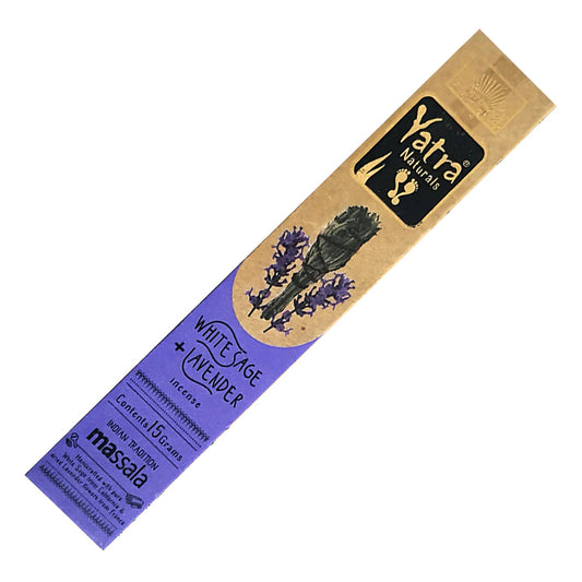 White Sage & Lavender - Natural Incense Sticks 15ct