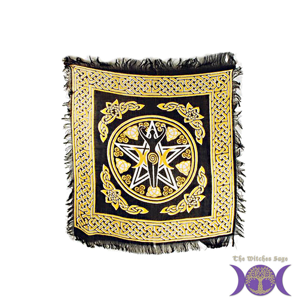 Pentacle Goddess Altar Cloth 18" x 18"
