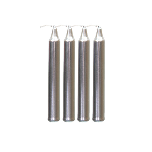Mini Ritual Candle - Silver (Set of 4)