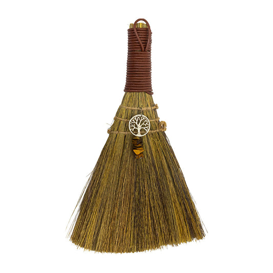 Mini Besom (Witch's Ritual Broom) Tree of Life w/ Tiger Eye