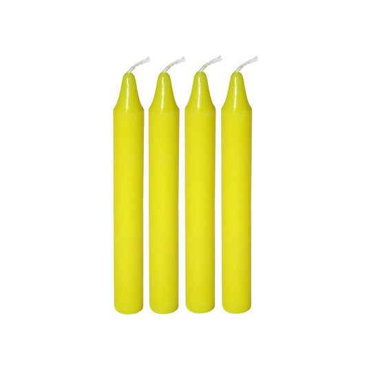 Mini Ritual Candle - Yellow (Set of 4)